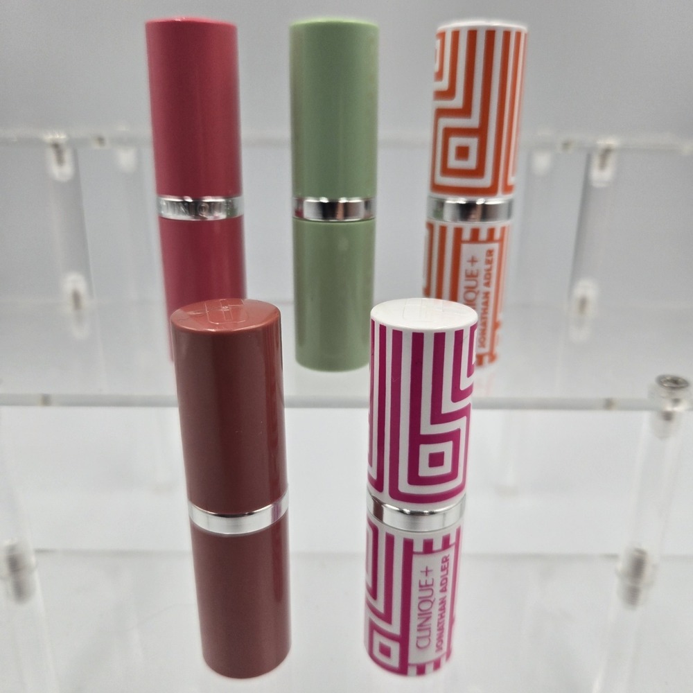 New Clinique Mixed Lot 5 Lipstick Jonathan Alder Plum & Punch Pop Angel Red Nude